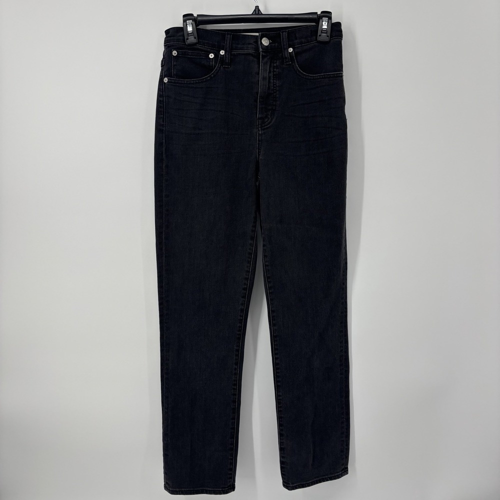 Madewell Women's Classic Straight‎ Leg Jeans Black Tall Size 26 Denim
